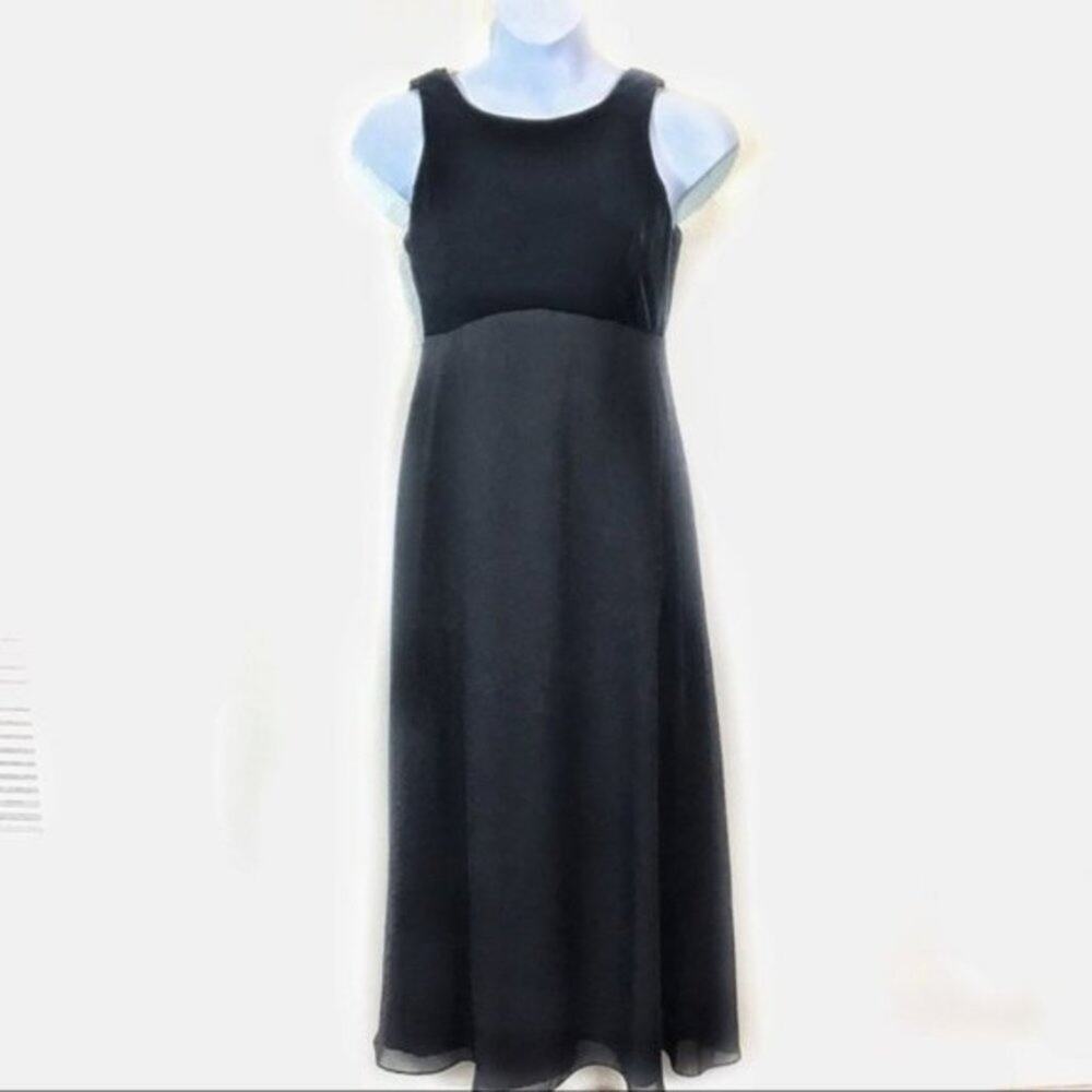 Formal Dress Velvet Chiffon Vintage Drape Back Holiday Event Wedding Size 10